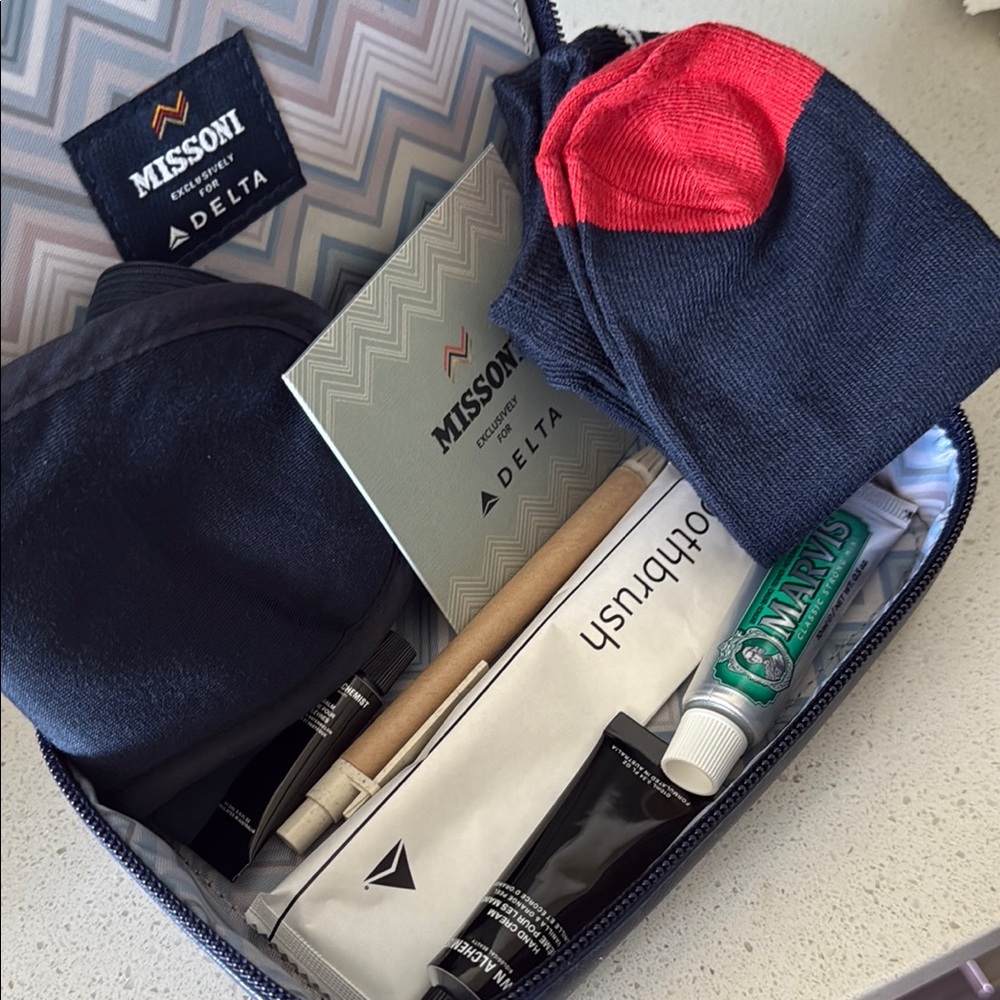 Missoni Navy Chevron - Travel Kit - Exclusive to Delta ONE